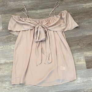 Pleione Blush Off-Shoulder Blouse